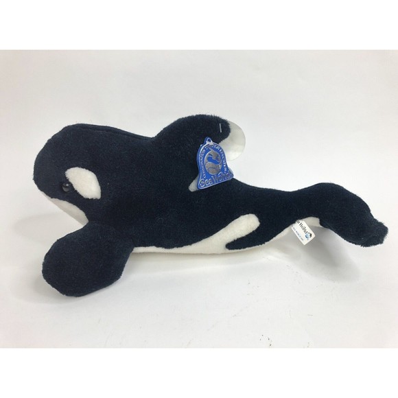 Vintage Sea World Shamu Orca Whale Plush Stuffed Animal 15 Inch - Picture 1 of 10